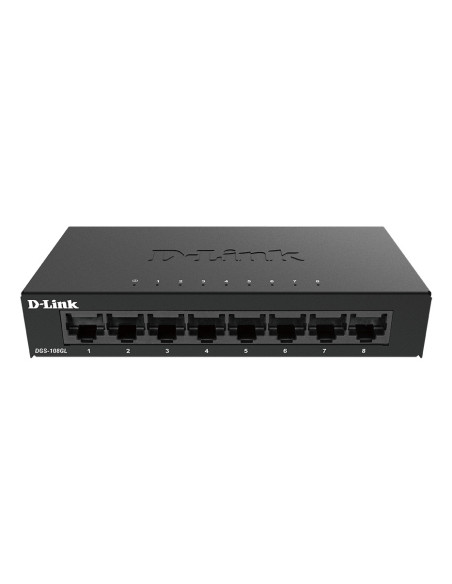 D-Link DGS-108GL No administrado Gigabit Ethernet (10 100 1000) Negro