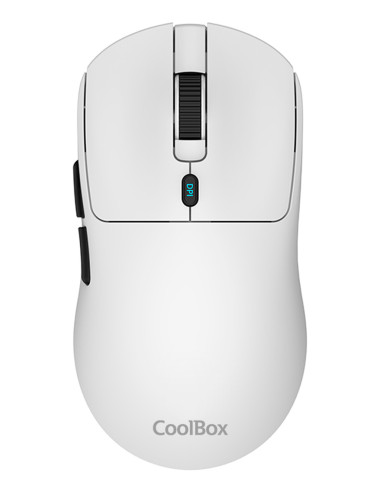 CoolBox GAMING RATON W03 BLANCO ULTRALIGERO INALAMBRICO RECARGABLE RF+BT+USB-C 10.000DPI