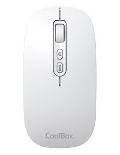 CoolBox RATON W02 IA BLANCO INALAMBRICO RECARGABLE 500MAH RF+BT 1600DPI COPILOT SILENTCLICK