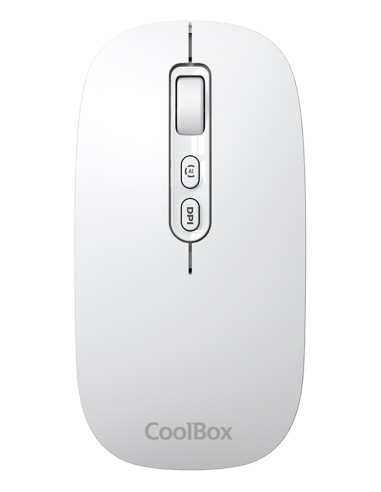 CoolBox RATON W02 IA BLANCO INALAMBRICO RECARGABLE 500MAH RF+BT 1600DPI COPILOT SILENTCLICK