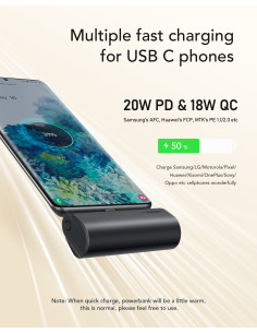VEGER PlugOn-L VG-W0556 PowerBank 5000mah PD20W Type-C connector built-in 2