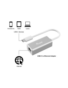 Equip Adaptador de red Gigabit de USB-C a RJ45 2