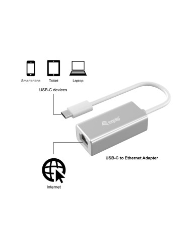 Equip Adaptador de red Gigabit de USB-C a RJ45