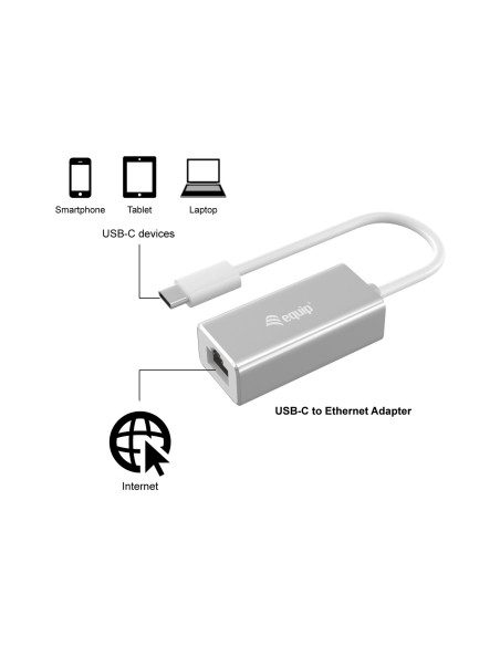 Equip Adaptador de red Gigabit de USB-C a RJ45
