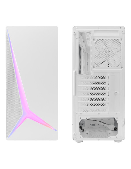 CoolBox GAMING CAJA ATX GA450 STARLIGHT WHITE ARGB USB-C 3.2 GEN1 SIN FTE + 1 VENTILADOR