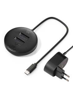 Ewent EW7078 base de conexión para disco duro USB 3.2 Gen 1 (3.1 Gen 1) Type-C Negro