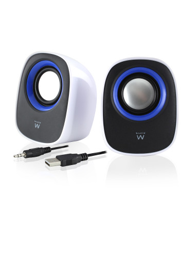Ewent EW3513 altavoz De 1 vía Negro, Azul, Blanco Alámbrico 5 W