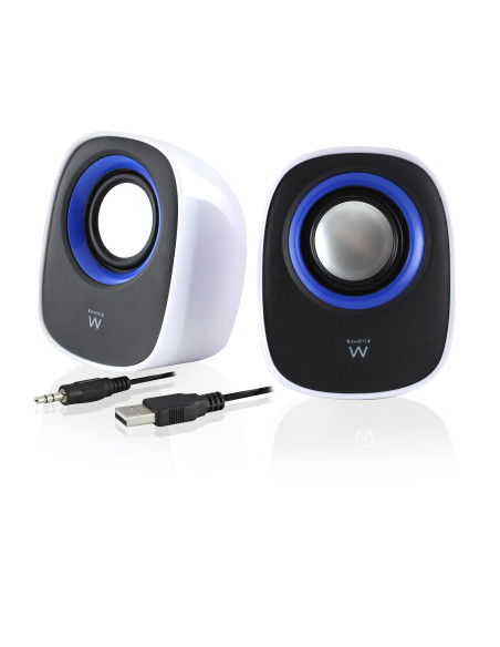 Ewent EW3513 altavoz De 1 vía Negro, Azul, Blanco Alámbrico 5 W