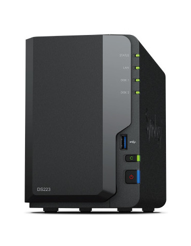 Synology DiskStation DS223 servidor de almacenamiento NAS Escritorio Realtek RTD1619B 2 GB DDR4 0 TB