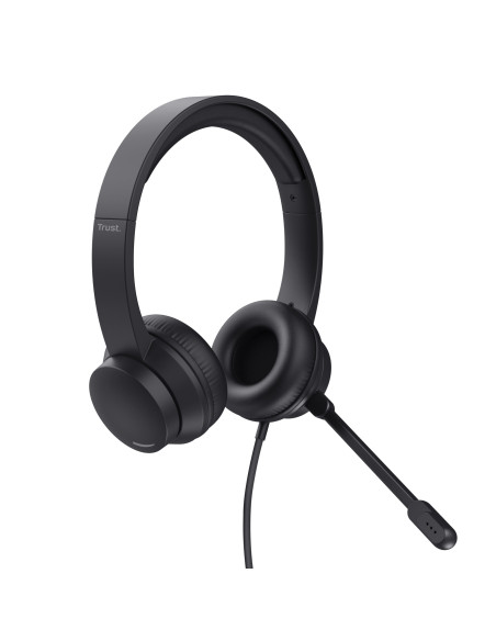 Trust HS-150 Auriculares Alámbrico Diadema Oficina Centro de llamadas Negro