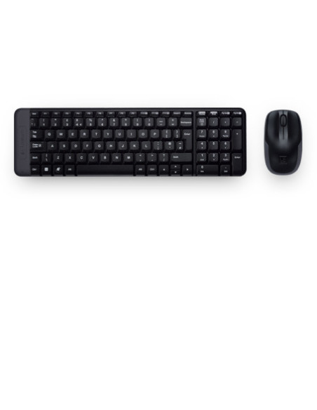 Logitech Wireless Combo MK220 teclado Ratón incluido Oficina USB Español Negro