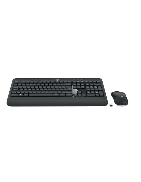 Logitech 920-008680 teclado Ratón incluido Universal RF inalámbrico QWERTY Español Negro, Blanco