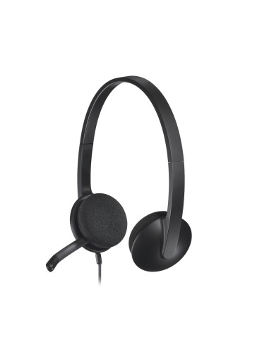 Logitech 981-000475 auricular y casco Auriculares Alámbrico Diadema Oficina Centro de llamadas USB tipo A Negro