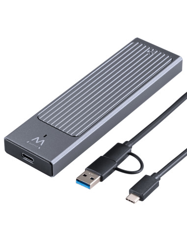 Ewent EW7022 caja para disco duro externo Caja externa para unidad de estado sólido (SSD) Gris M.2