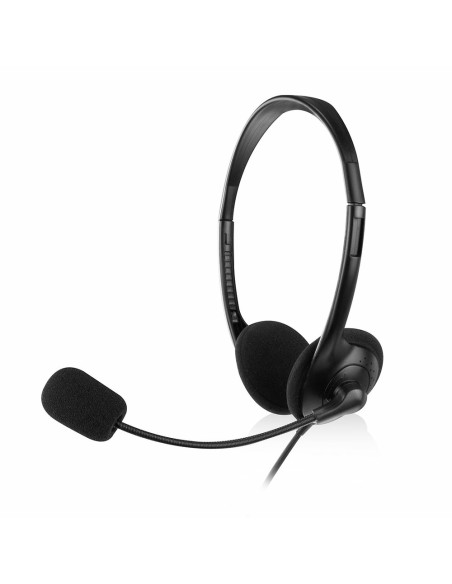 Ewent EW3563 auricular y casco Auriculares Alámbrico Diadema Llamadas Música Negro