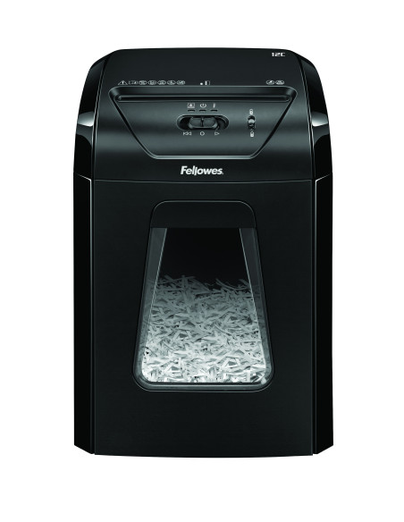 Fellowes Powershred 12C triturador de papel Corte cruzado 22,5 cm Negro