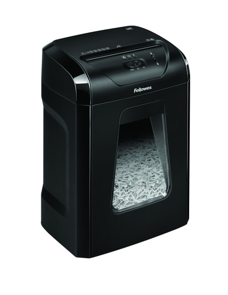 Fellowes Powershred 12C triturador de papel Corte cruzado 22,5 cm Negro