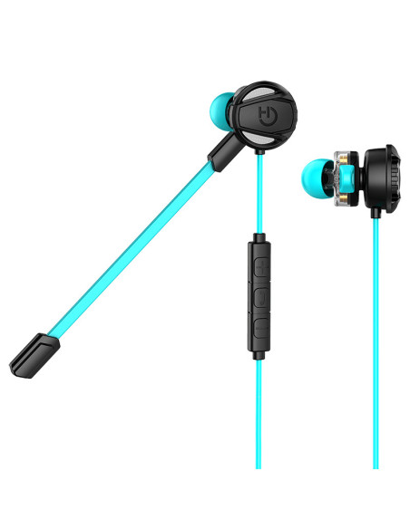 Hiditec Taiko Auriculares Alámbrico Dentro de oído Juego Negro, Turquesa