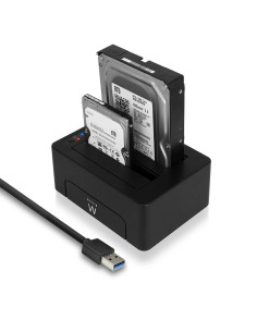 Ewent EW7014 base de conexión para disco duro USB 3.2 Gen 1 (3.1 Gen 1) Type-A Negro