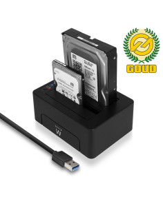 Ewent EW7014 base de conexión para disco duro USB 3.2 Gen 1 (3.1 Gen 1) Type-A Negro 2