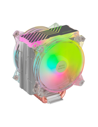 Mars Gaming Disipador CPU Triple ARGB, 6 Heatpipes HCT, TDP 220 W, 2 Ventiladores 12 cm, MCPU66