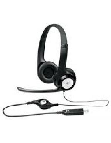 auriculares de diadema h390 con microfono y control de volumen usb negro