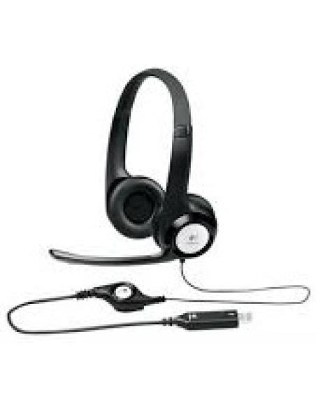 auriculares de diadema h390 con microfono y control de volumen usb negro
