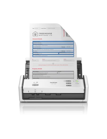 Brother ADS-1300 escaner Escáner con alimentador automático de documentos (ADF) 600 x 600 DPI A4 Blanco