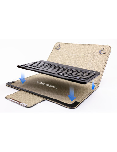 TALIUS TAL-CV3007BLK funda para tablet 25,4 cm (10") Funda delantera Negro