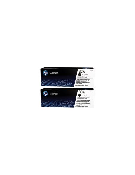 HP Pack de ahorro de 2 cartuchos de tóner original LaserJet 83A negro