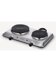 Severin DK 1014 hobs Acero inoxidable Encimera 45.5 cm Hornillo eléctrico / Placa eléctrica 2 zona(s)