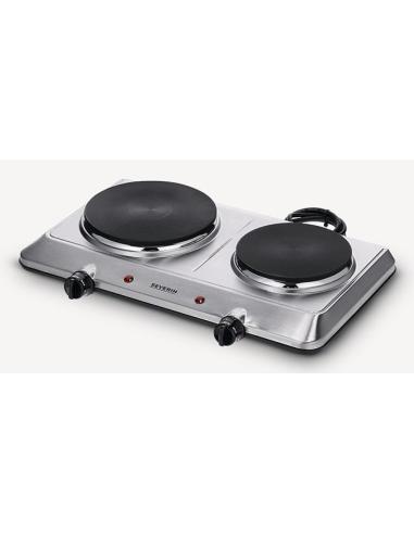 Severin DK 1014 hobs Acero inoxidable Encimera 45.5 cm Hornillo eléctrico / Placa eléctrica 2 zona(s)