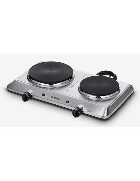 Severin DK 1014 hobs Acero inoxidable Encimera 45.5 cm Hornillo eléctrico / Placa eléctrica 2 zona(s)