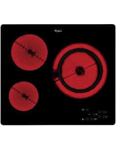 Whirlpool AKT 807 BF hobs Negro Integrado Cerámico 3 zona(s)