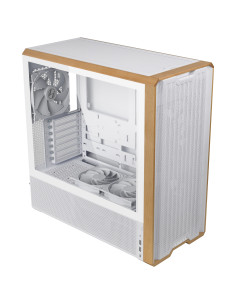 Lian Li Lancool LAN217W carcasa de ordenador Midi Tower Blanco, Madera 2