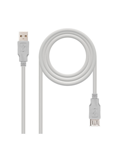 Nanocable CABLE USB 2.0, TIPO A M-A H, BEIGE, 1.8 M