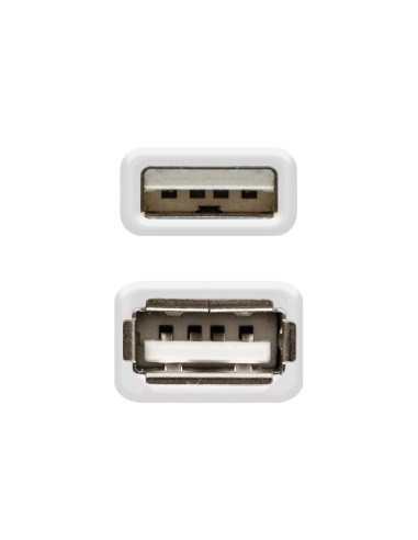Nanocable CABLE USB 2.0, TIPO A M-A H, BEIGE, 1.8 M