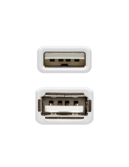 Nanocable CABLE USB 2.0, TIPO A M-A H, BEIGE, 1.8 M