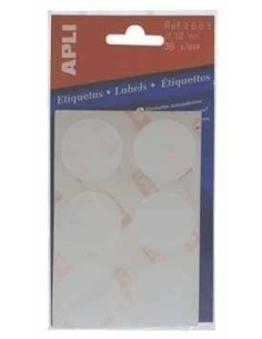 APLI Circular labels 5 sheets 8 x 8mm Red etiqueta autoadhesiva Rojo 288 pieza(s)