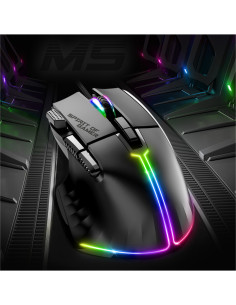 Spirit of Gamer PRO-M5 ratón Juego mano derecha USB tipo A Óptico 12800 DPI 2