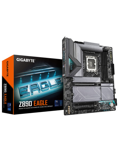 GIGABYTE Z890 EAGLE Placa Base - Compatible con CPUs Intel Core Ultra (Serie 2), VRM de 14+1+2 fases, hasta 8800MHz DDR5 (OC),