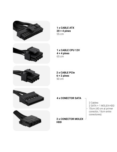CoolBox FUENTE DE ALIMENTACION ATX POWERLINE III 550W 85%EFI