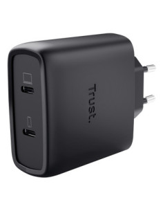 Trust Maxo Cargador GaN USB-C de 2 puertos de 65 W - Negro