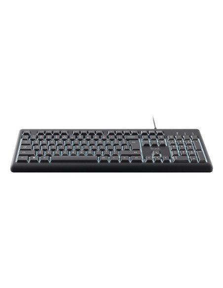 Trust Primo Beleuchtete teclado Hogar   Oficina USB QWERTY Español Negro