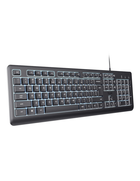 Trust Primo Beleuchtete teclado Hogar   Oficina USB QWERTY Español Negro