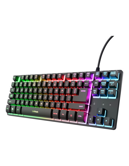 Trust GXT 833 Thado TKL teclado Juego USB QWERTY Español Negro