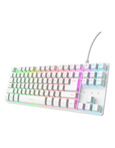 Trust GXT 833W Thado TKL teclado Juego USB QWERTY Español Blanco
