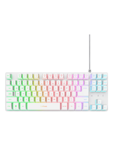 Trust GXT 833W Thado TKL teclado Juego USB QWERTY Español Blanco