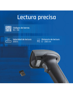 iggual Lector código barras 2D Bluetooth WiFi 2.4G 2