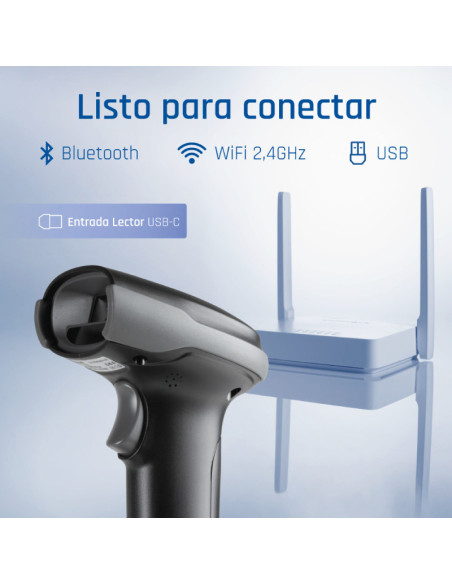 iggual Lector código barras 2D Bluetooth WiFi 2.4G
